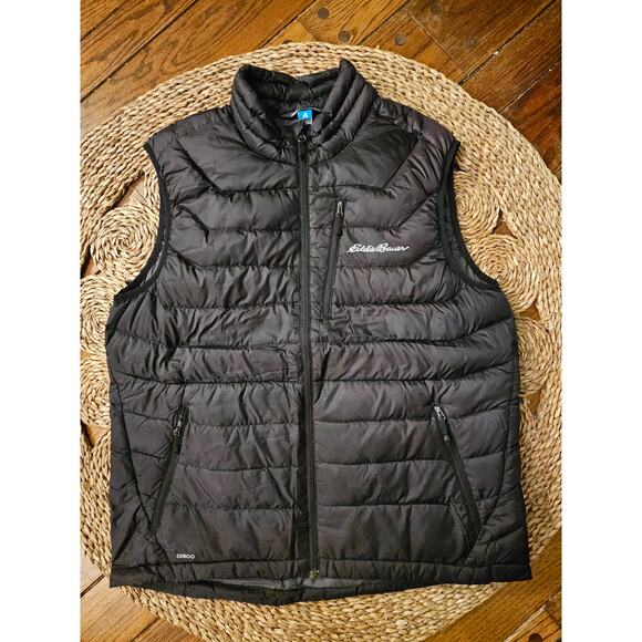 Eddie Bauer Women’s Black Goose Down Vest – Size Large - Picture 5 of 9